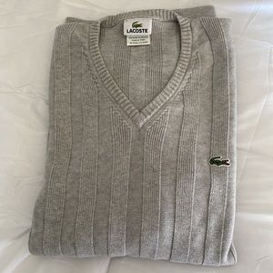 Men’s Lacoste V Neck Sweater sz EU5 Large